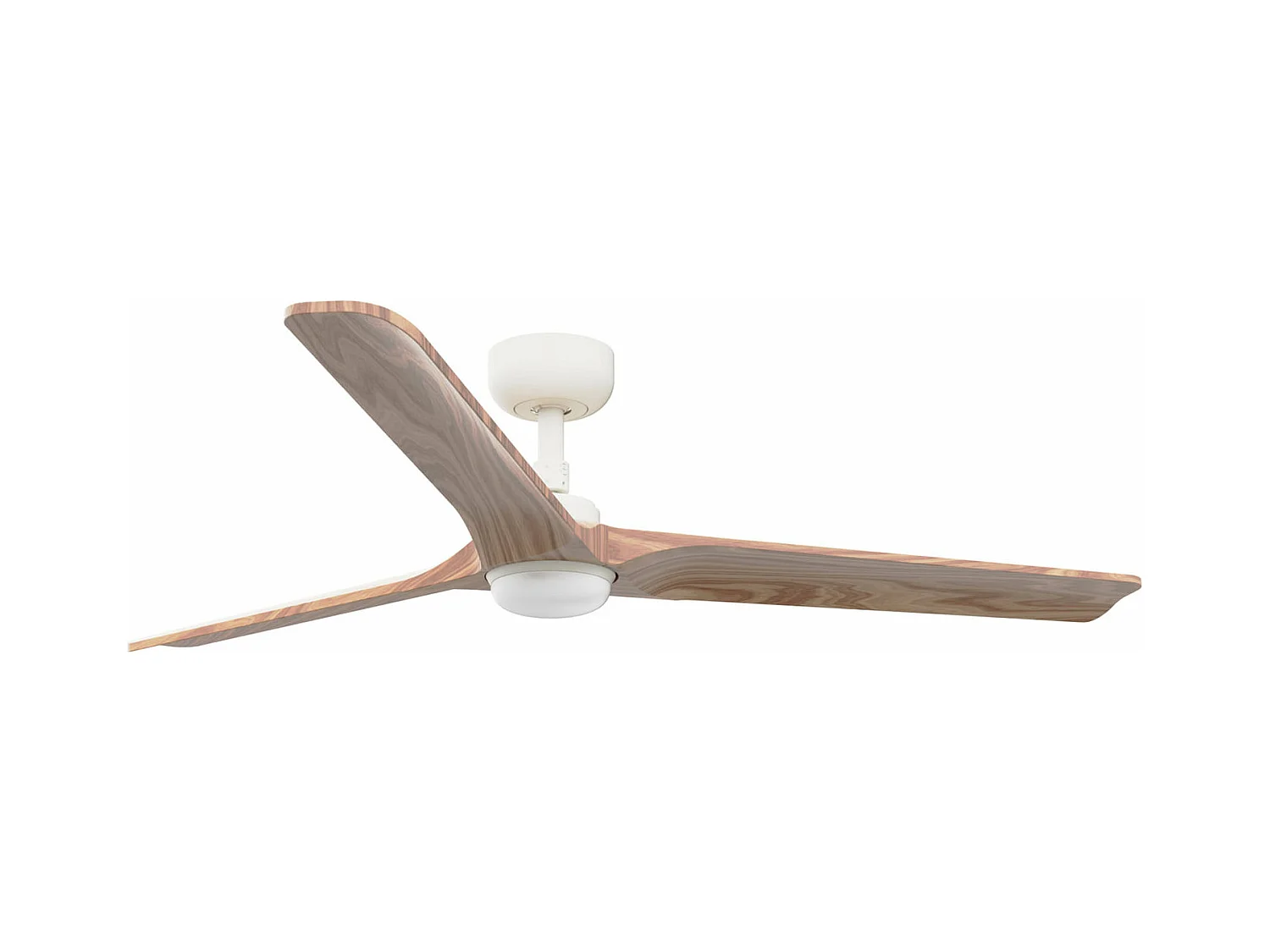 HEYWOOD L LED Blanc/bois clair Ventilateur DC