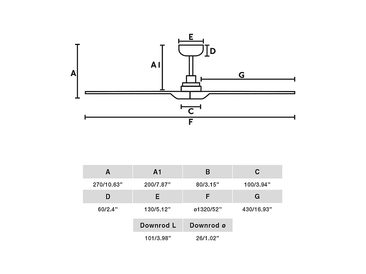 HEYWOOD L LED Wit/licht hout DC-ventilator