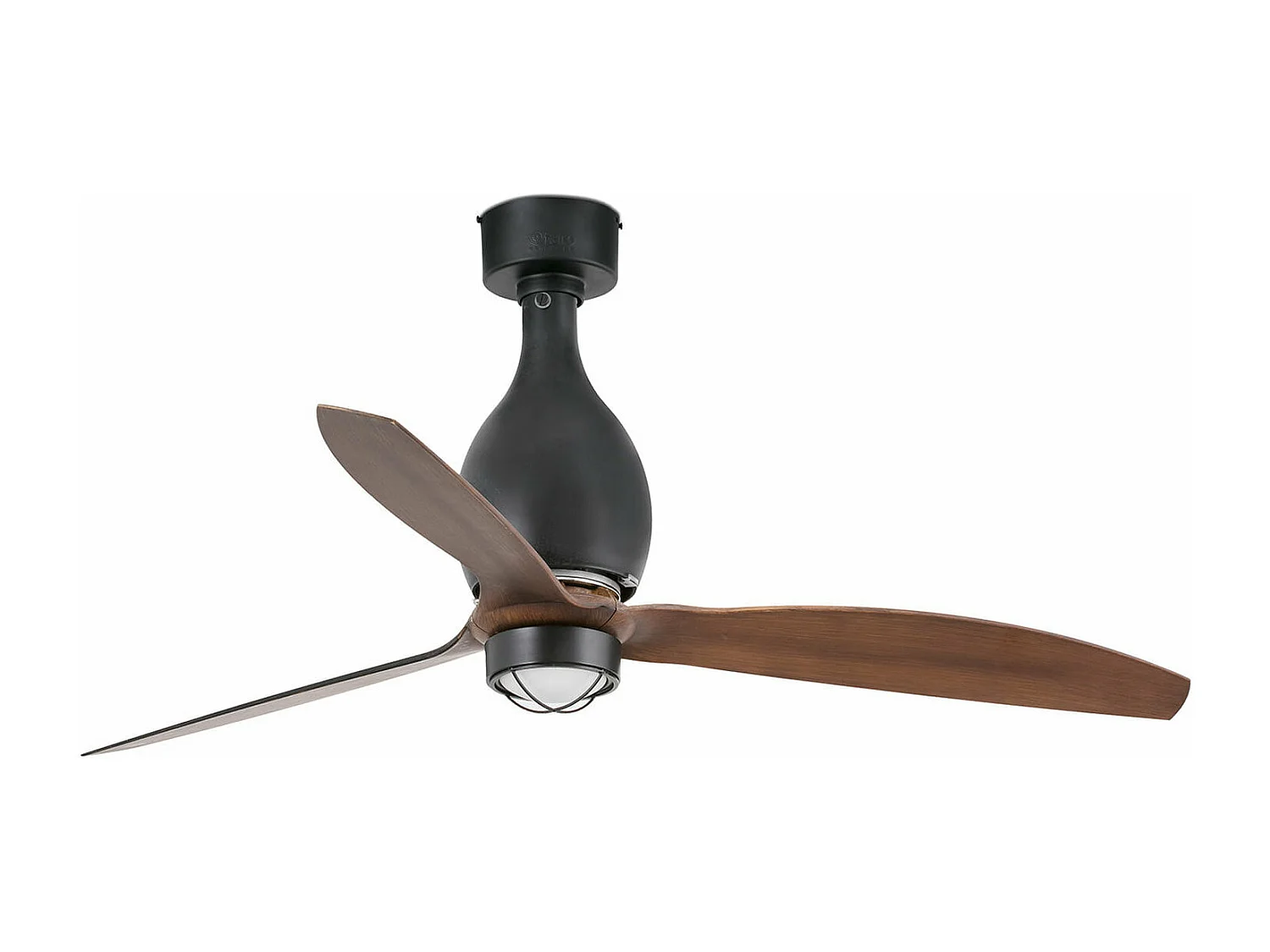 MINI ETERFAN M LED Ventilatore nero opaco/legno DC