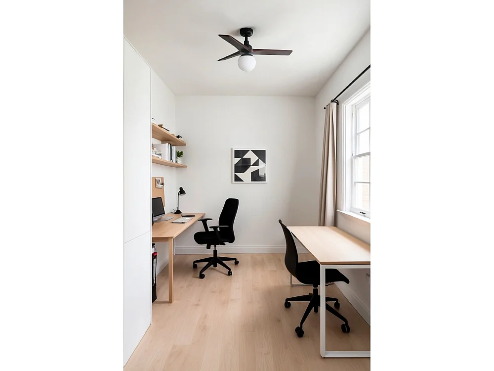 Ventilateur de plafond KLIM S DC E27 noir/noyer