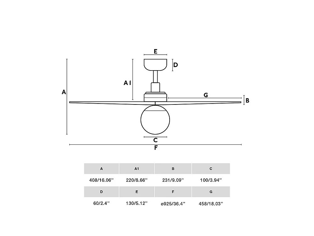 Ventilateur de plafond KLIM S DC E27 noir/noyer