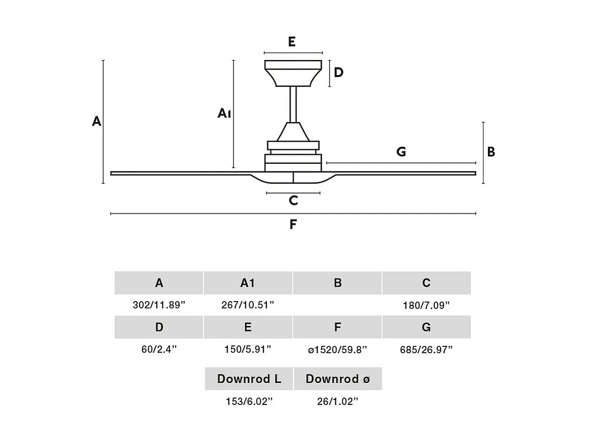 ALO L Ventilatore bianca/legno DC