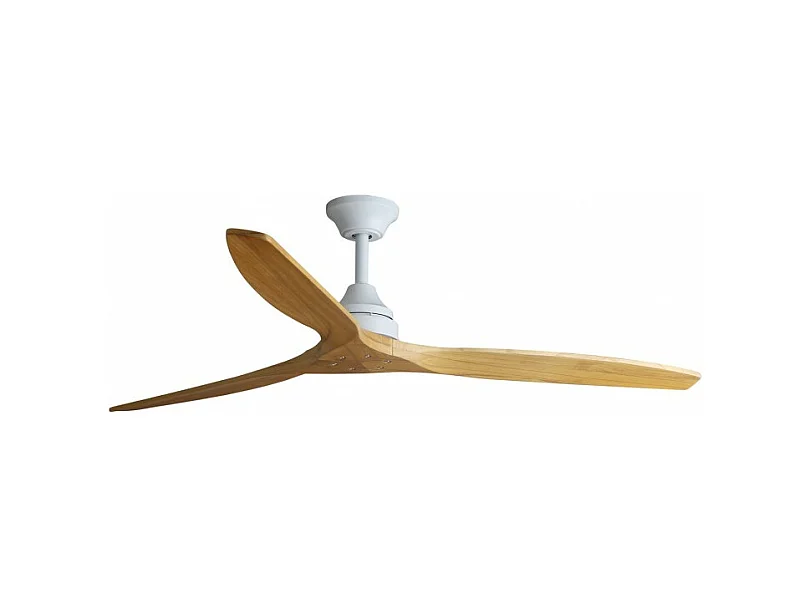 Ventilateur DC ALO L Blanc/bois