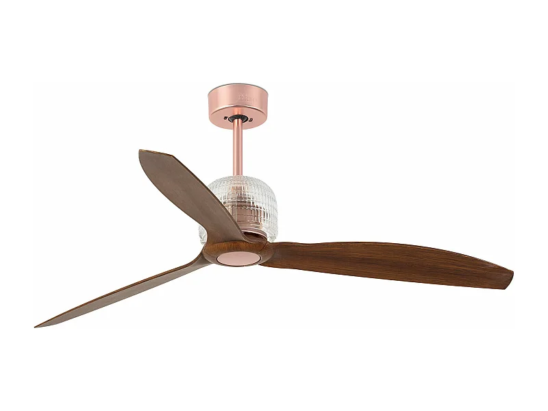 DECO FAN M DC-Ventilator aus Kupfer/Holz