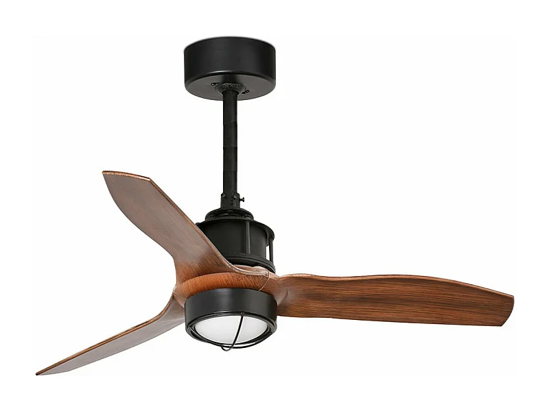 Ventilador LED JUST FAN XS Negro/Madera 81cm