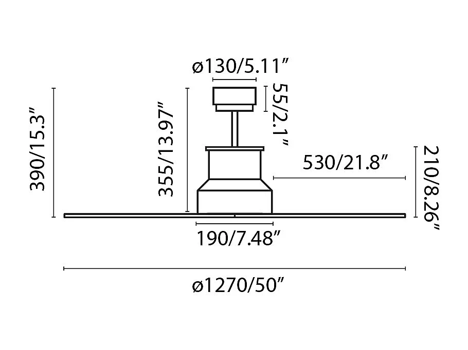 WINCHE M LED Wentylator sufitowy Brązowy DC