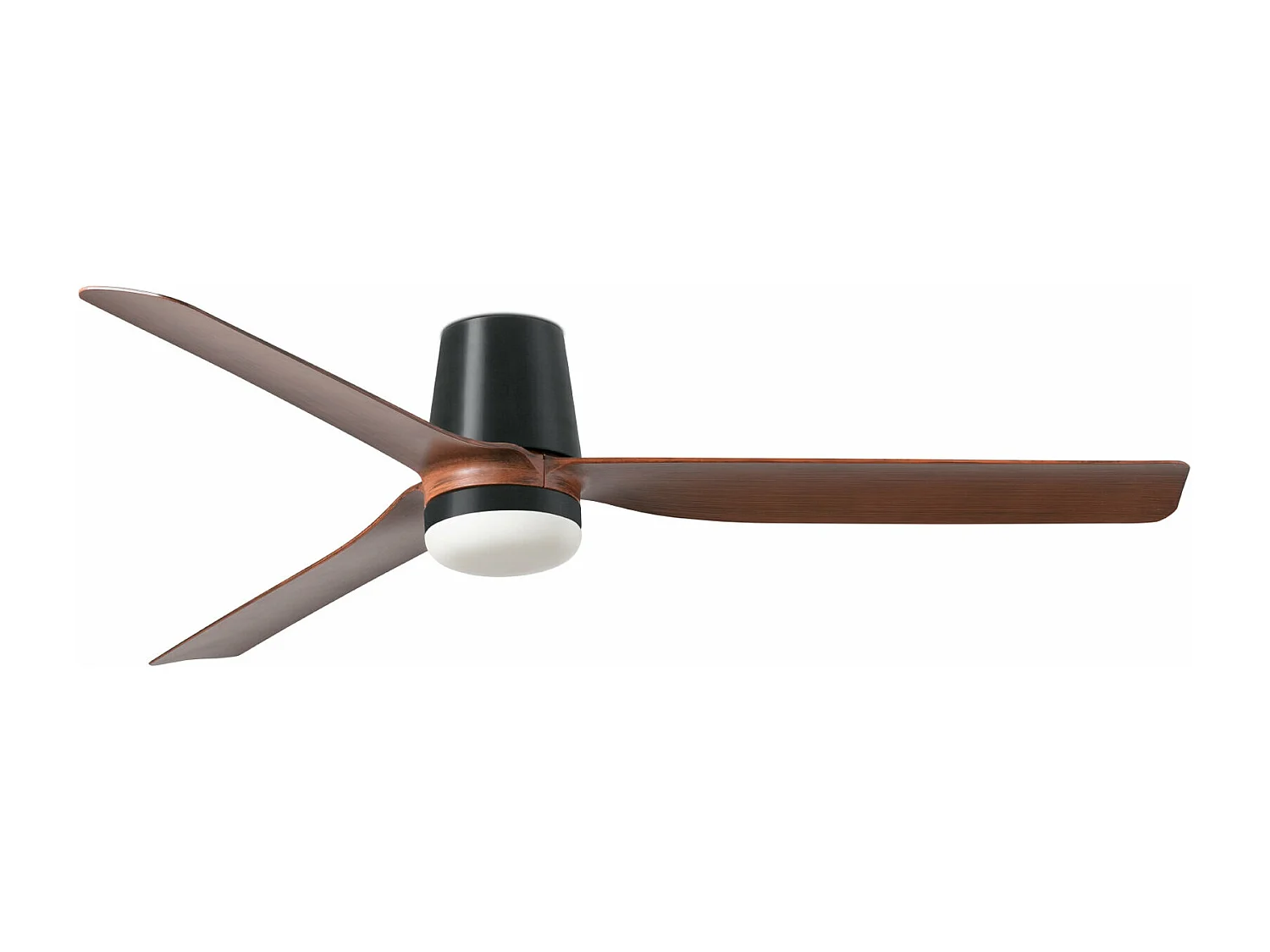 Ventilador PUNT TUB M LED negro/madera oscura DC