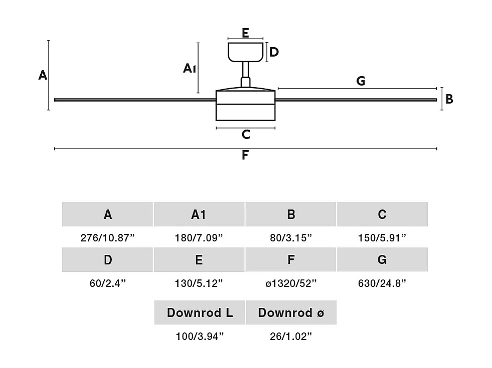 RUDDER L LED Wit/as ventilator