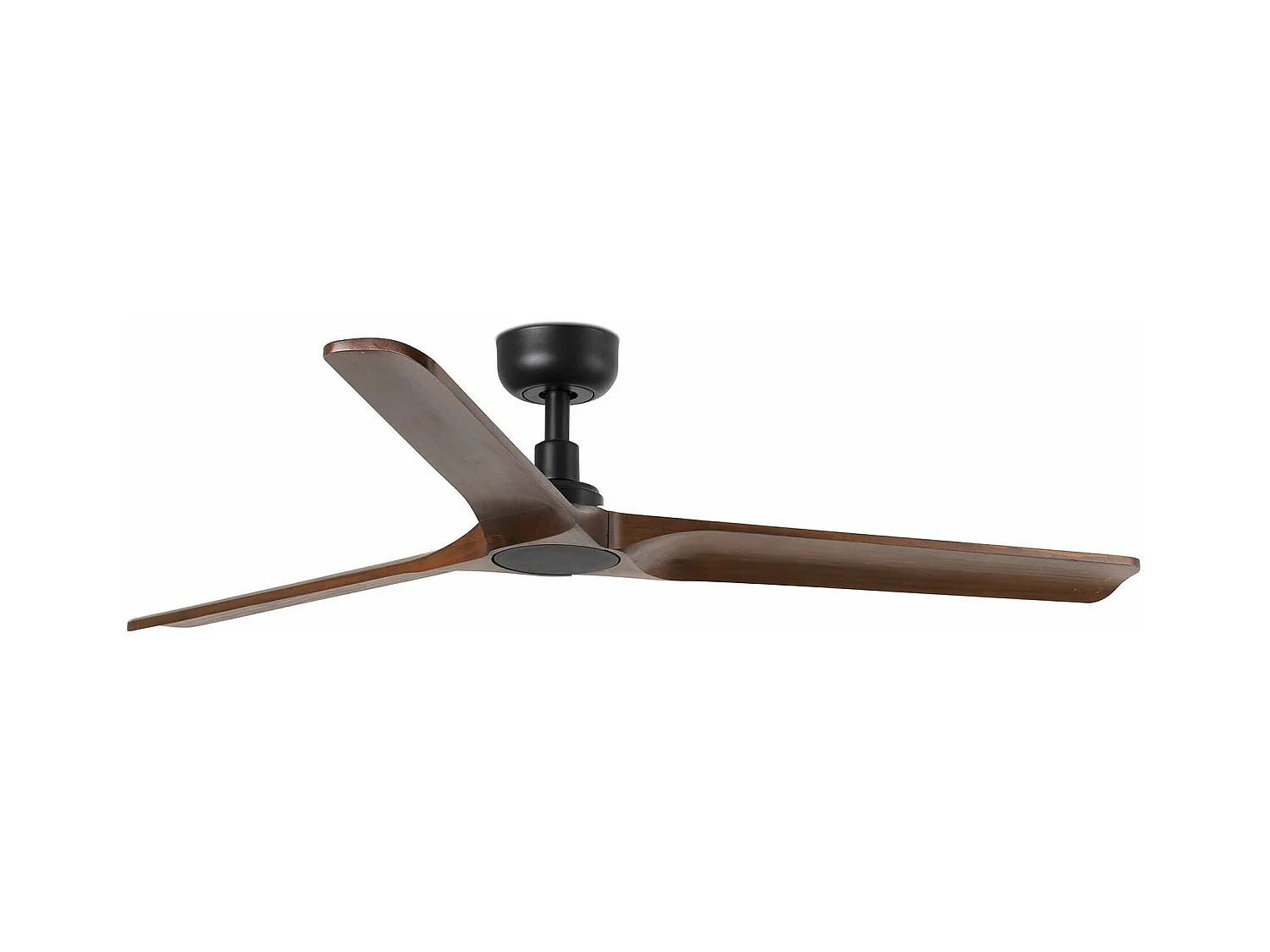 HEYWOOD L Ventilateur DC noir/bois foncé