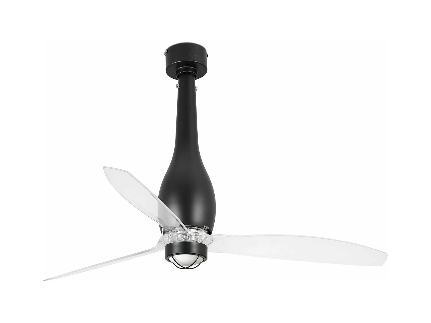 ETERFAN M LED-ventilator mat zwart/transparant DC