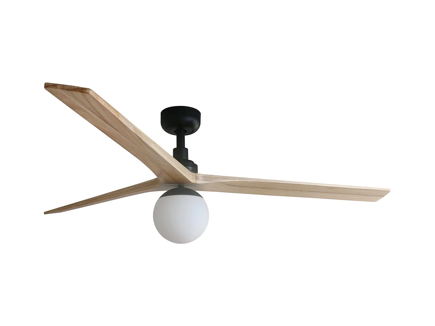 Ventilateur KLIM L DC E27 noir/bois de chêne