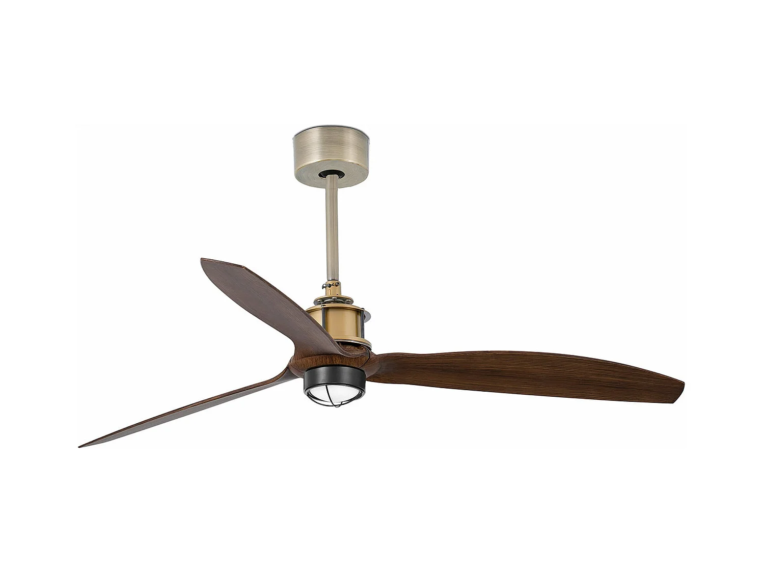 JUST FAN M LED Ventilateur DC vieil or/bois