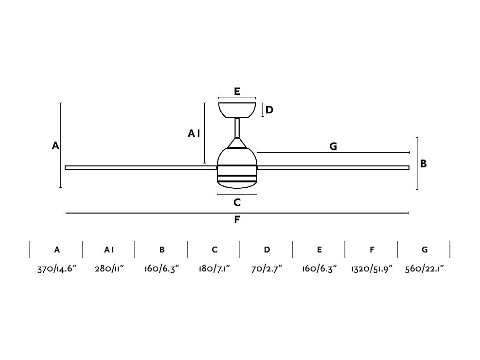 POROS L LED Weißer DC-Deckenventilator