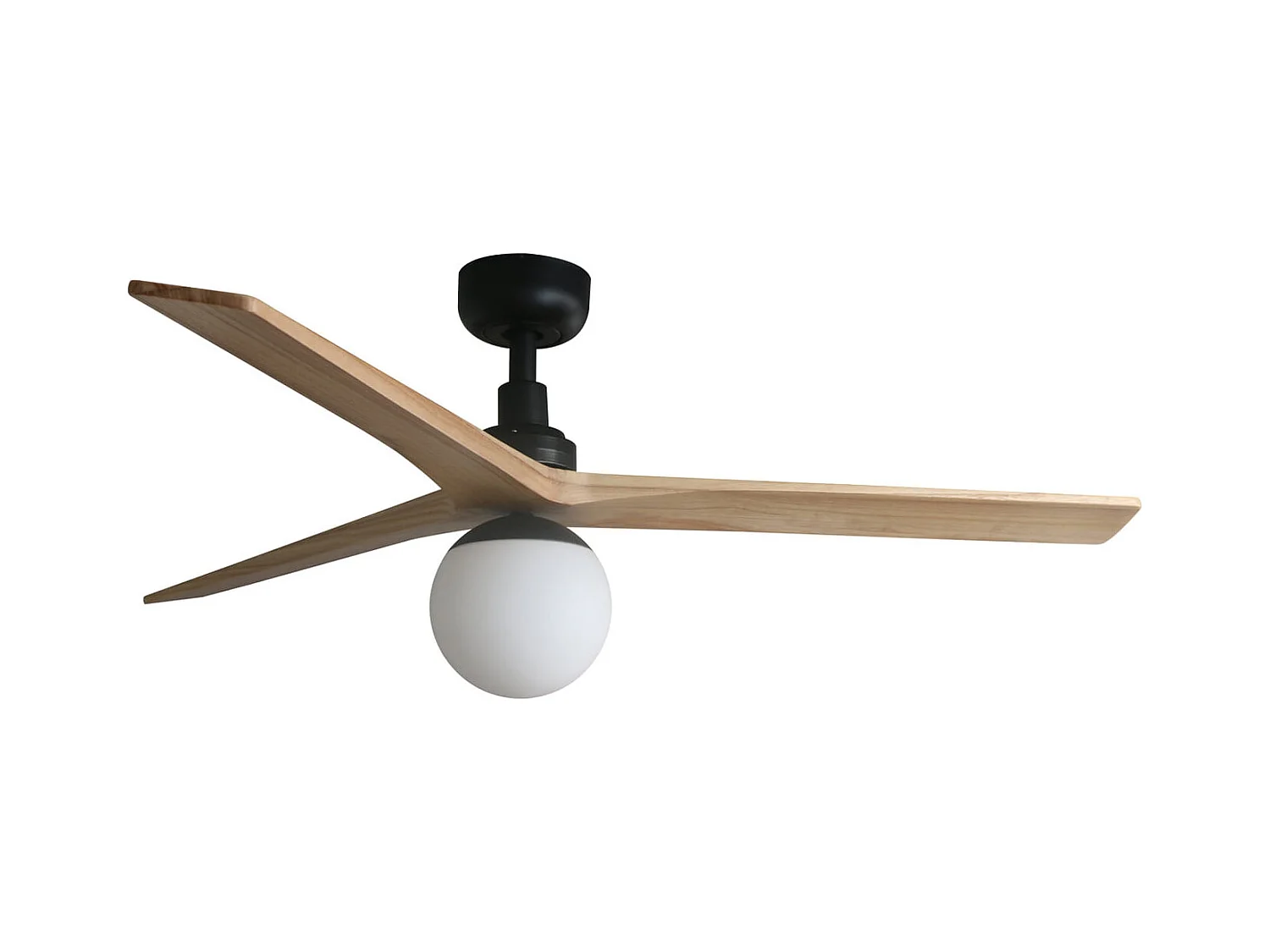 Ventilateur KLIM M DC E27 noir/bois de chêne