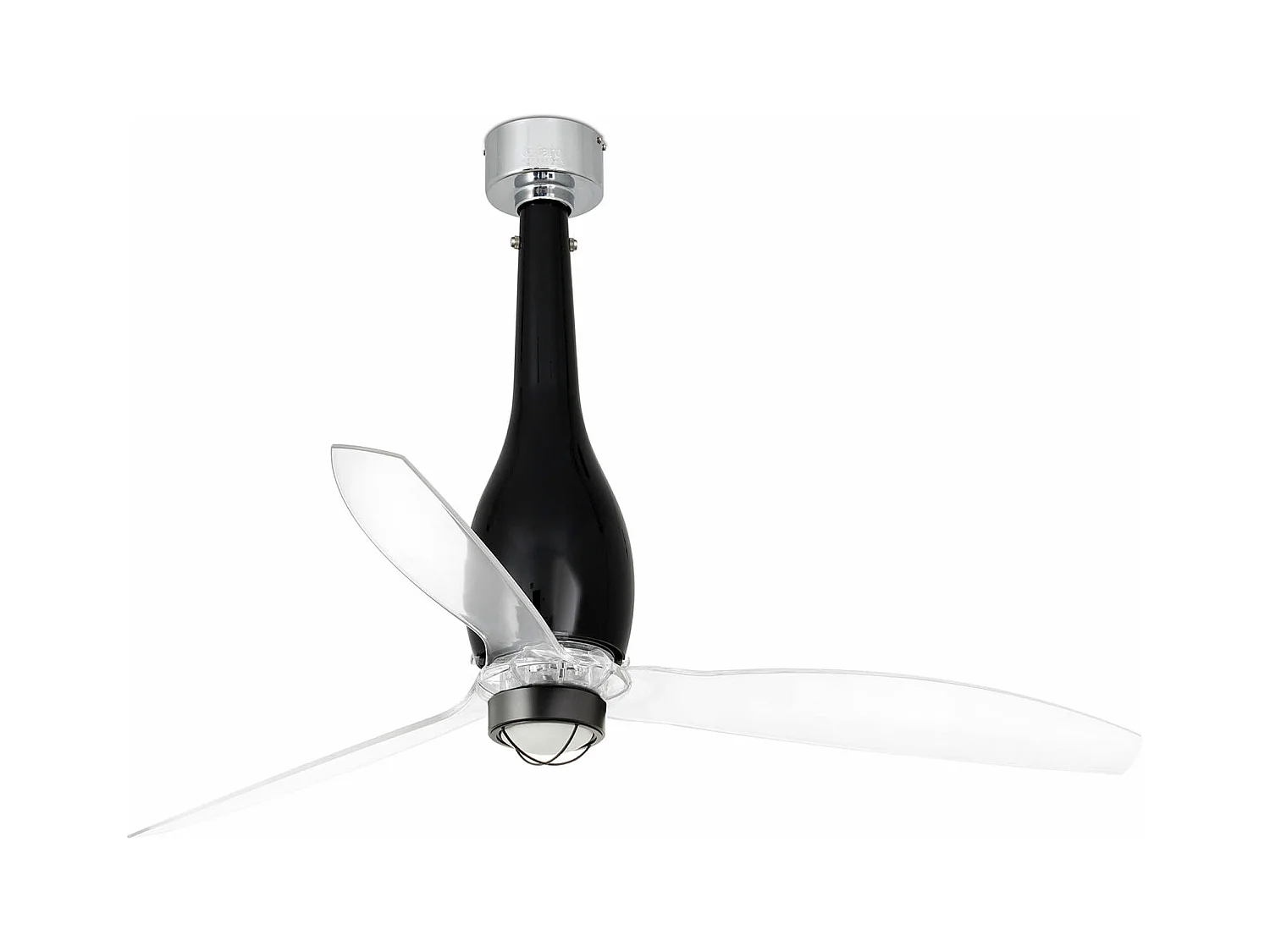 ETERFAN M LED Ventilateur DC noir brillant/transparent