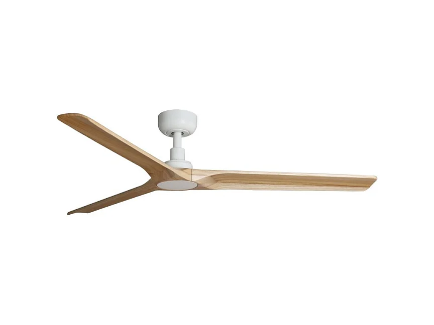 Ventilateur DC HEYWOOD L Blanc/bois clair