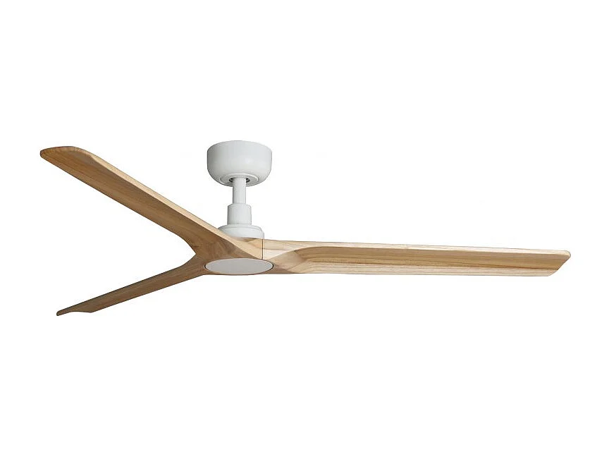 Ventilateur DC HEYWOOD L Blanc/bois clair