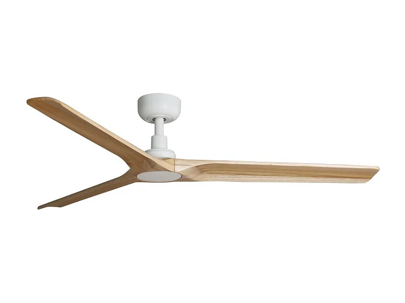 Ventilateur DC HEYWOOD L Blanc/bois clair