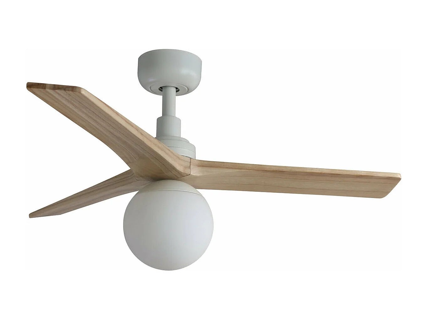 Ventilateur KLIM S DC E27 blanc/chêne