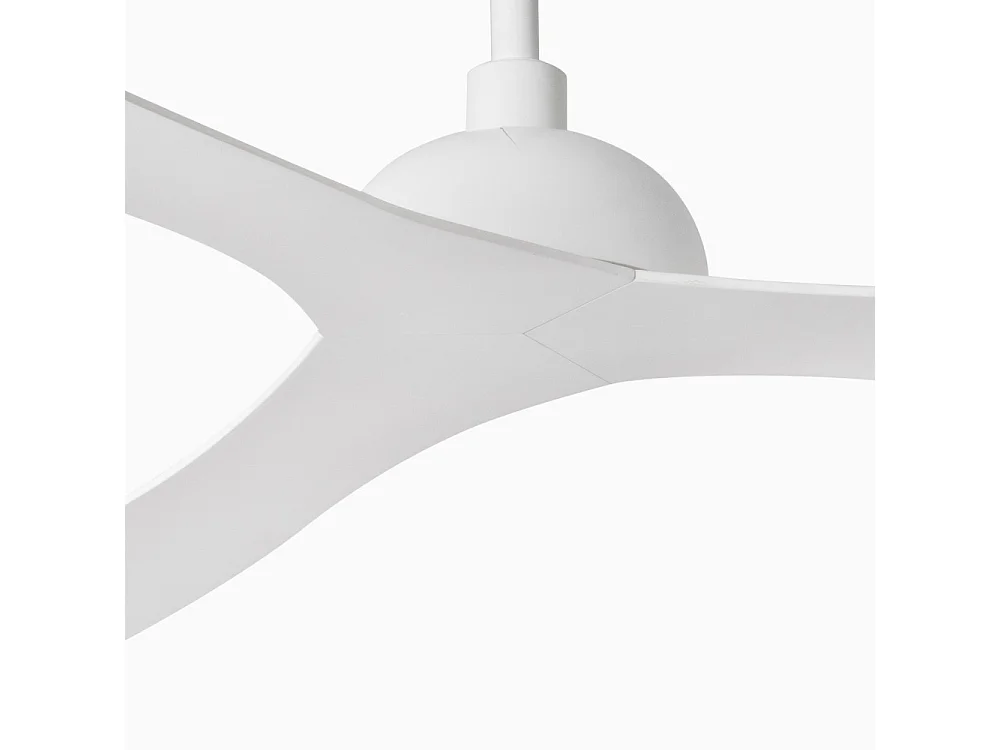 Faro Barcelona - Ventilatore da Soffitto Gotland L Bianco/Bianco - Motore DC Silenzioso, Senza Luce, Telecomando, 6 Velocità