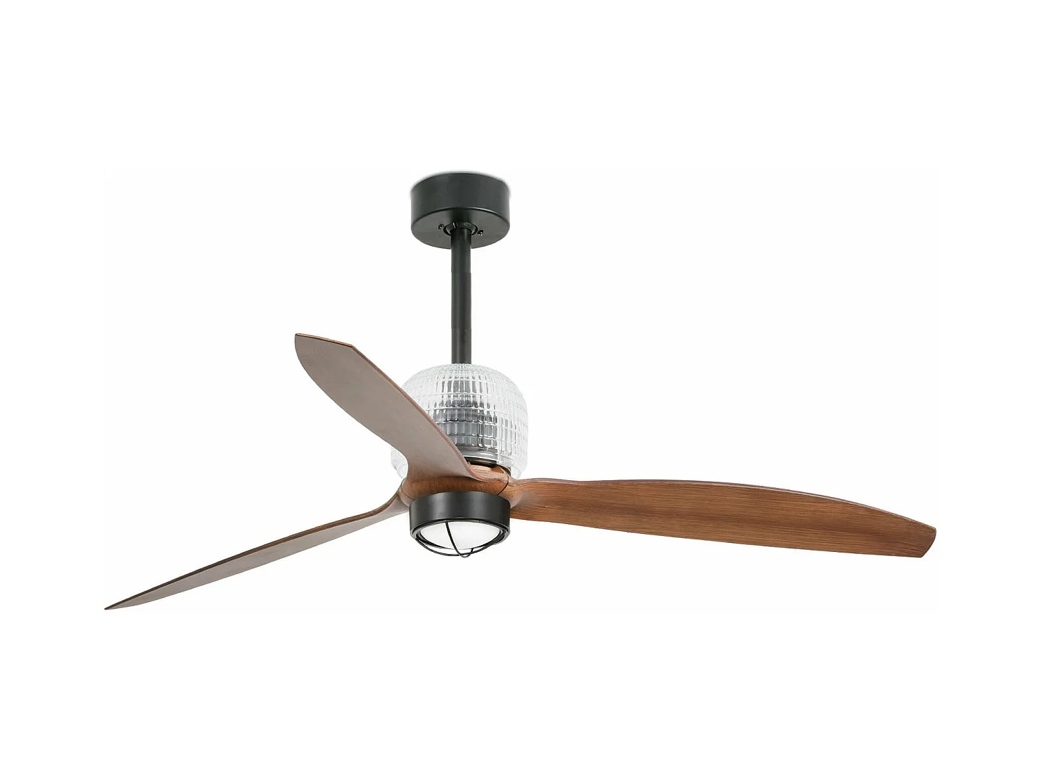 DECO FAN M LED Noir/bois Ventilateur DC