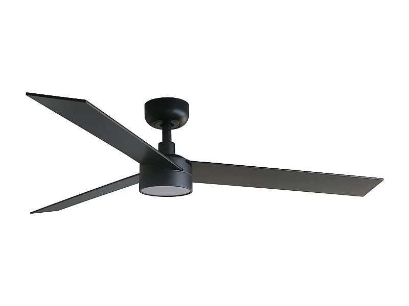 RUDDER L LED-Ventilator schwarz/walnuss