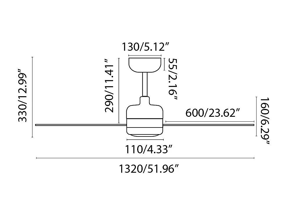 Ventilador inteligente CC blanco NUU L