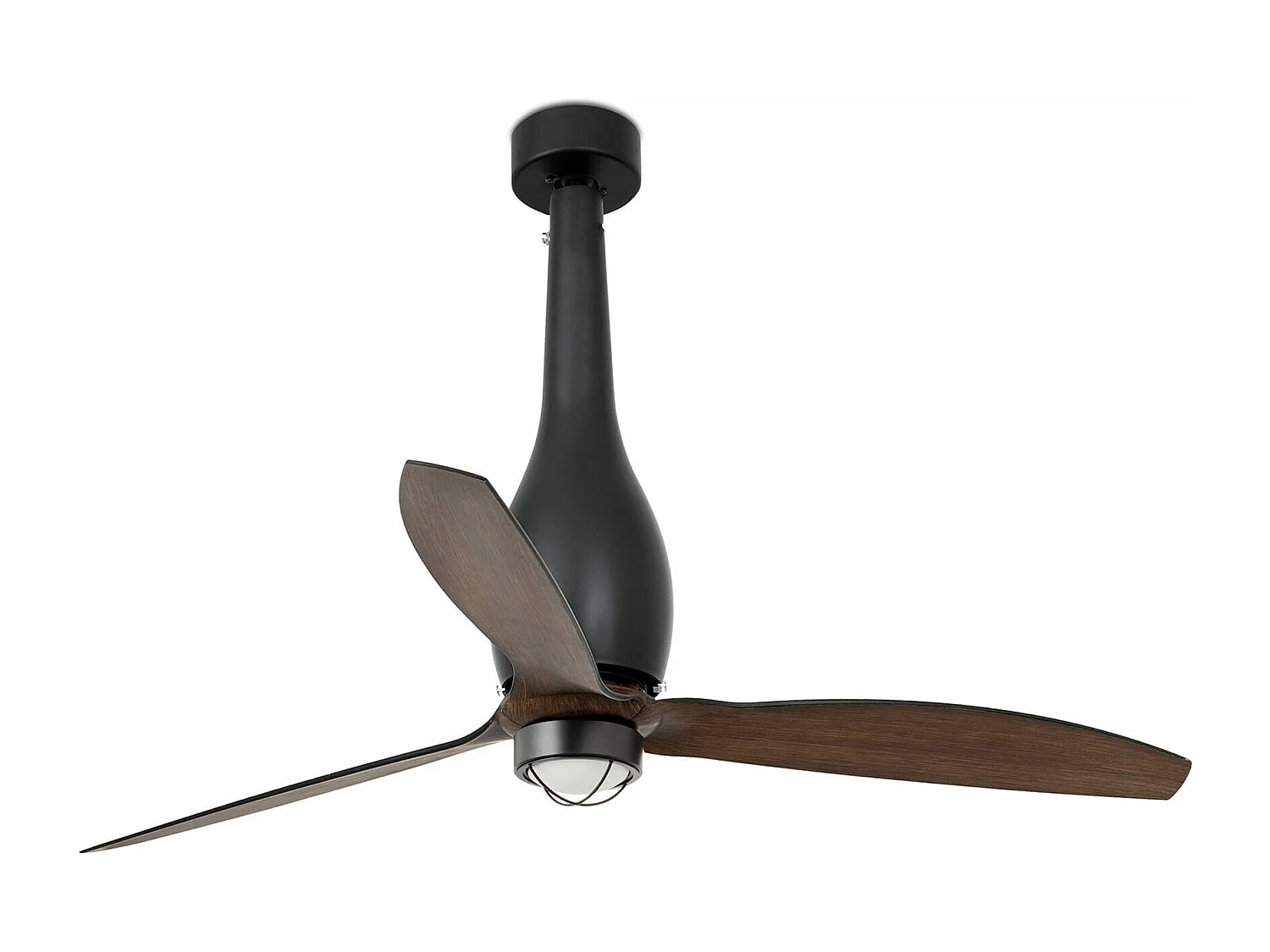 ETERFAN M LED Ventilatore nero opaco/legno DC