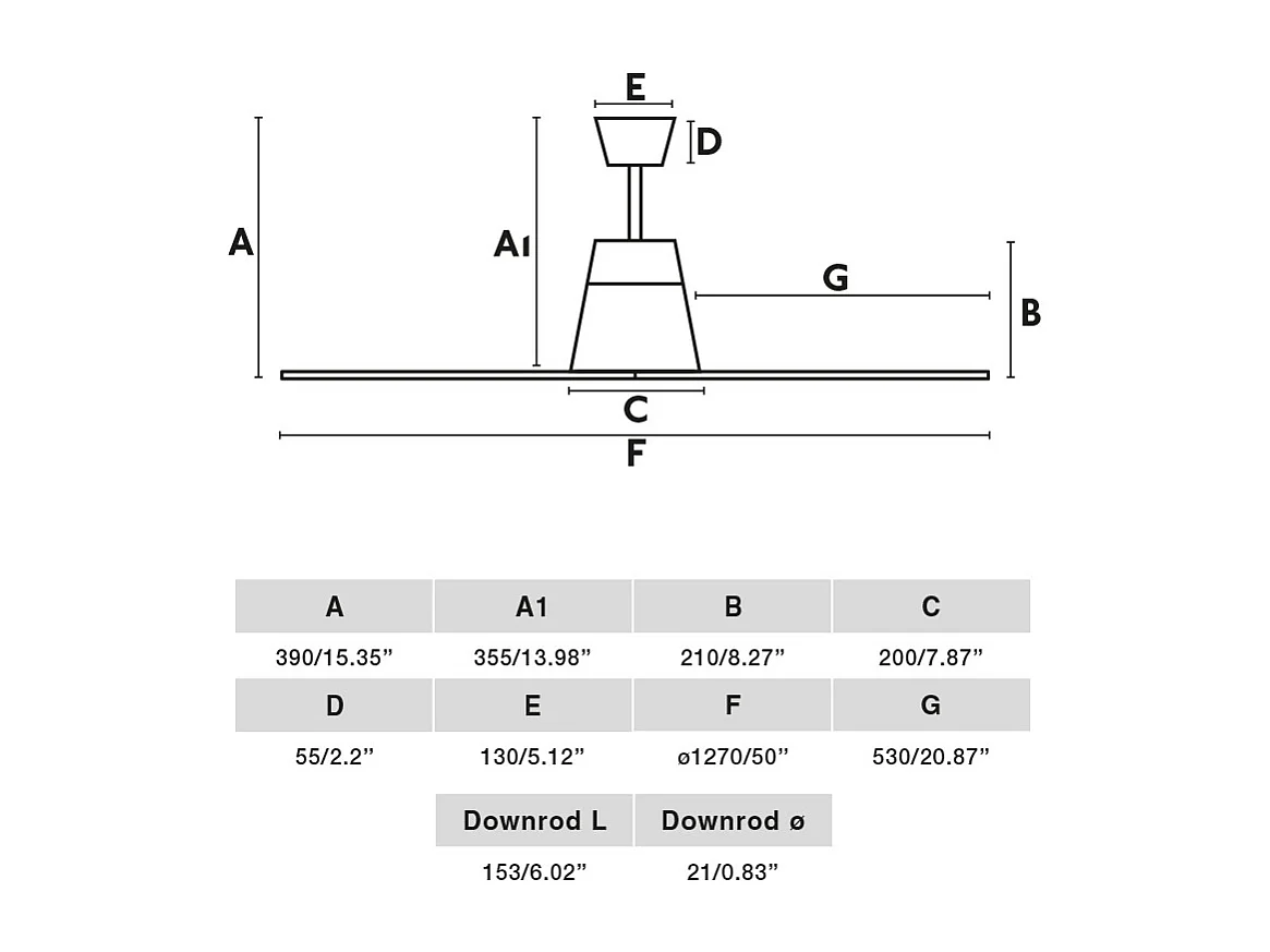 TYPHOON M LED LED-Ventilator braun/Holz