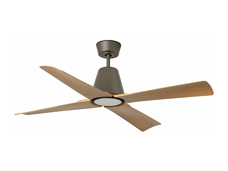 TYPHOON M LED Ventilateur LED marron/bois