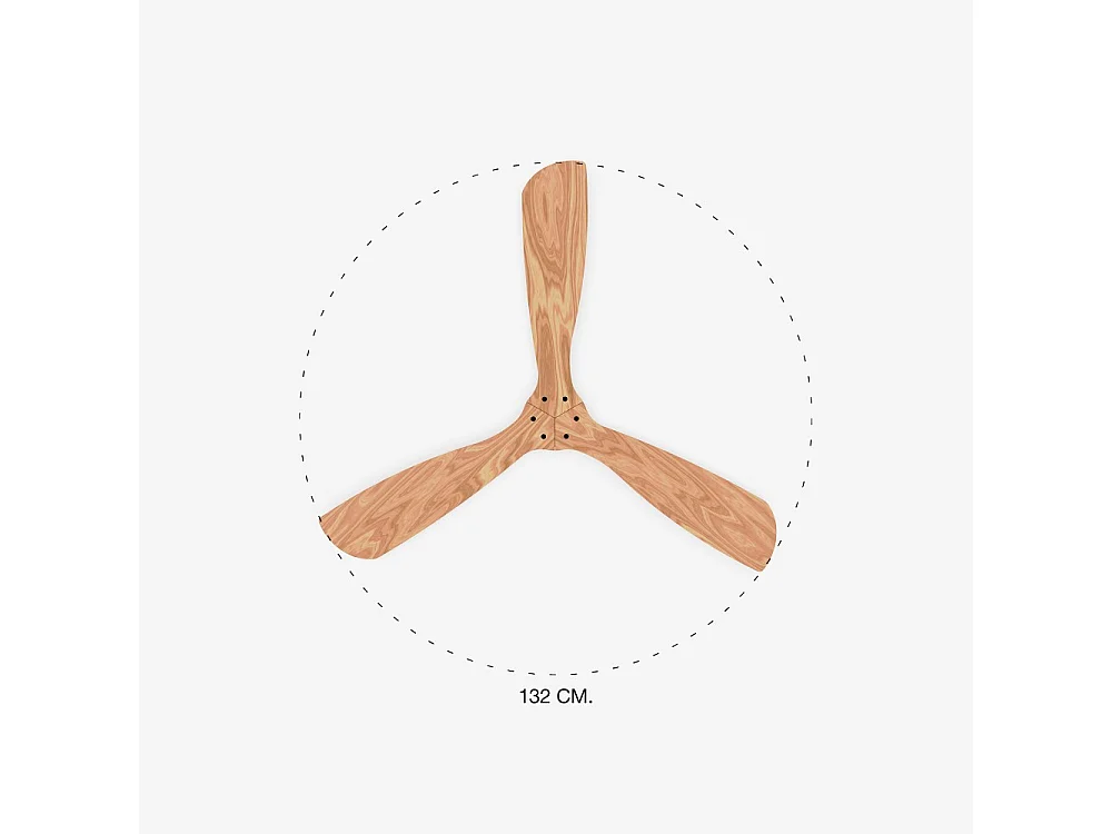 Ventilateur de plafond Faro Barcelona - Lantau L Noir/Bois - Moteur CC silencieux, sans lumière, télécommande, 6 vitesses