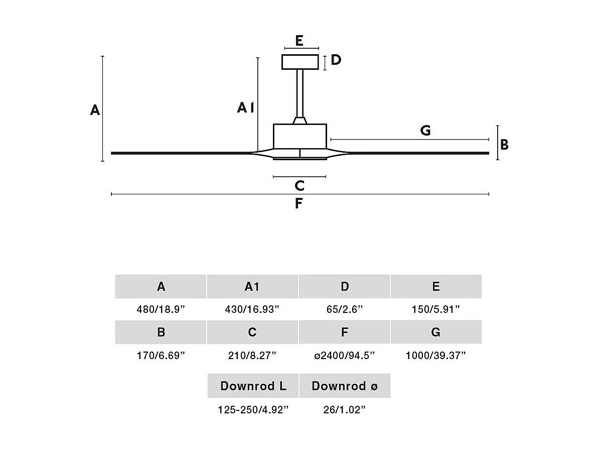 Ventilador branco KAUAI XXL