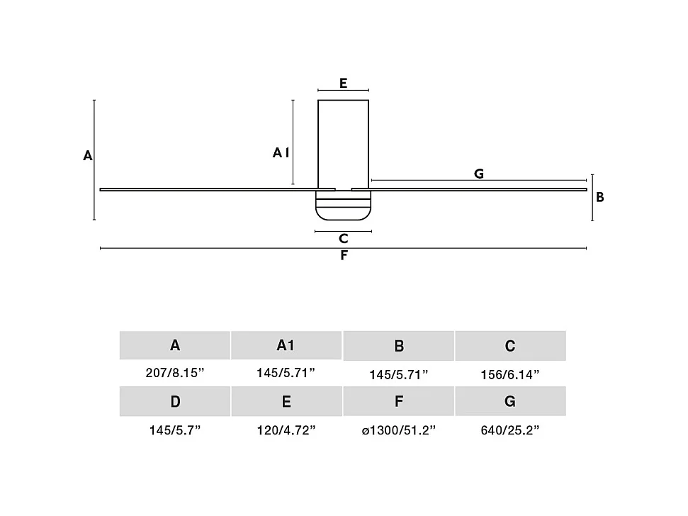 PUNT TUB M Ventilateur DC noir/bois foncé
