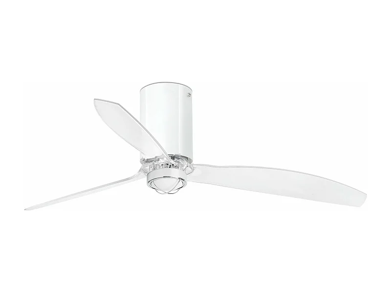 MINI VENTILADOR DE TUBO M LED Blanco Brillante/Transparente Ventilador de CC