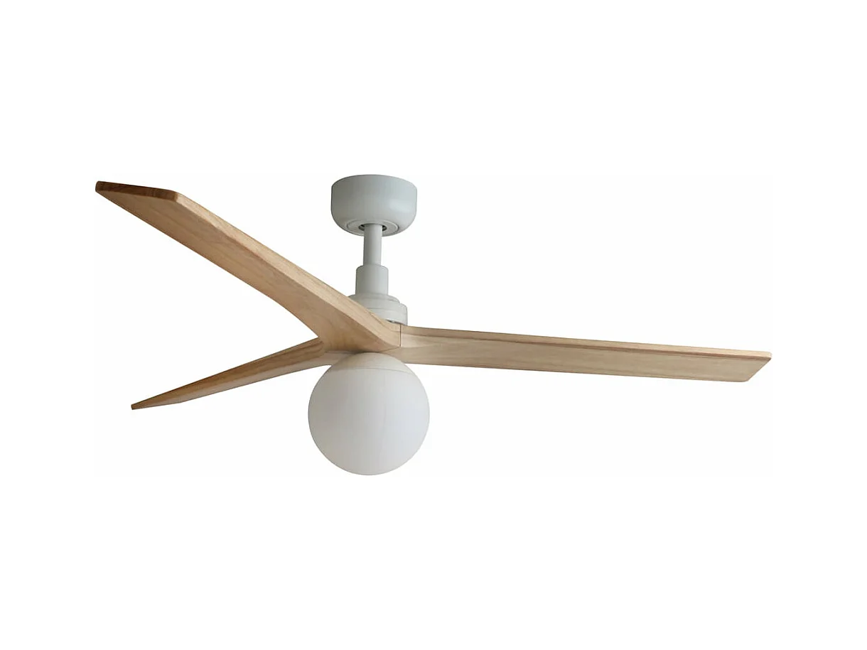 Ventilateur KLIM M DC E27 blanc/chêne