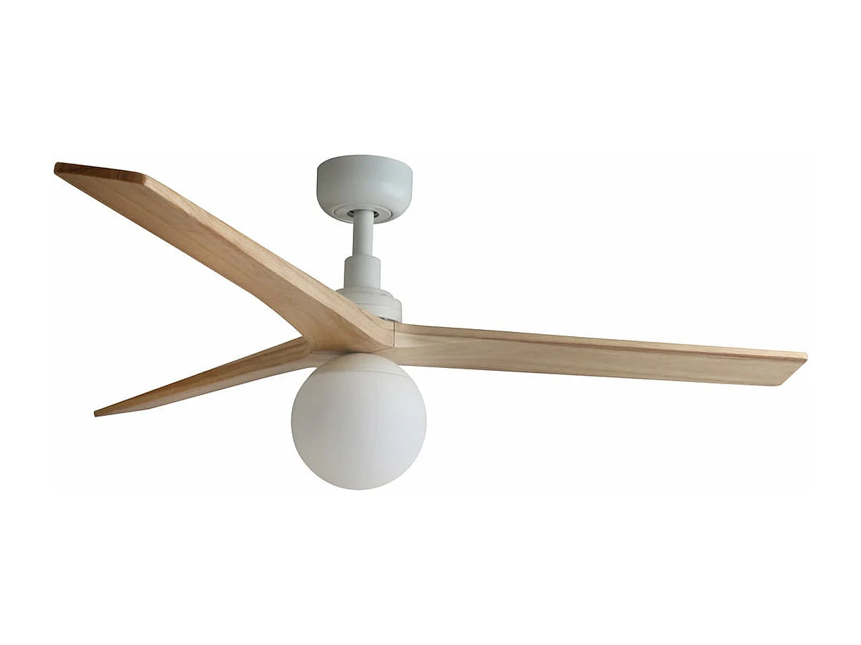 Ventilateur KLIM M DC E27 blanc/chêne