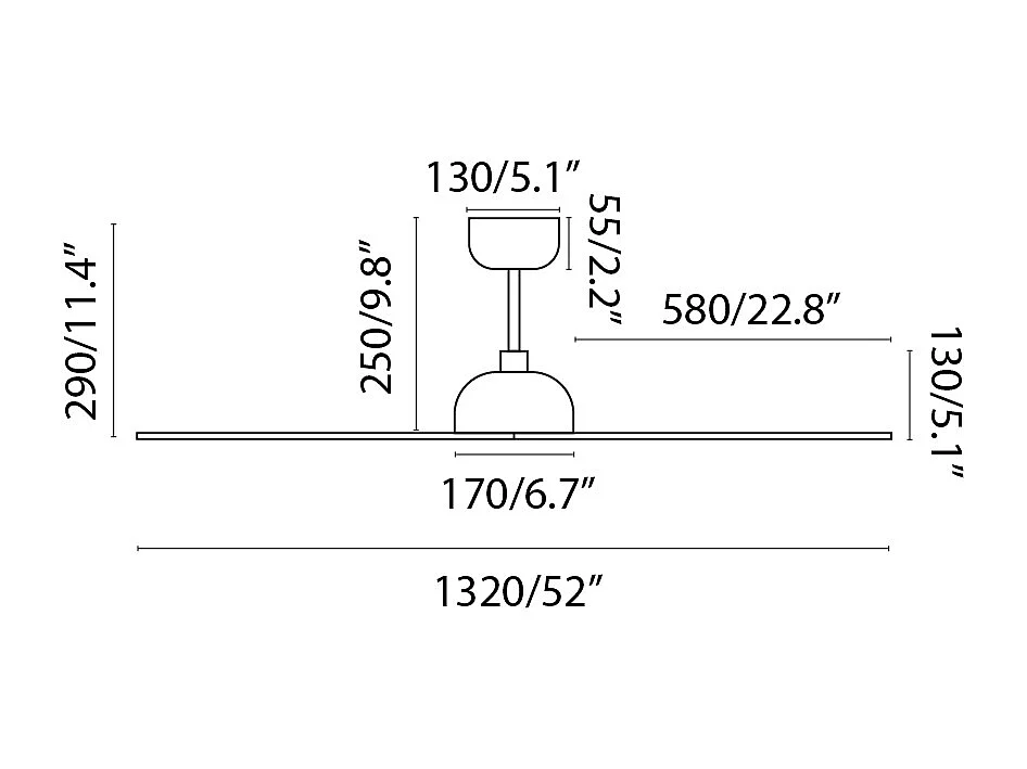 GOTLAND L SMART zwart/houten ventilator