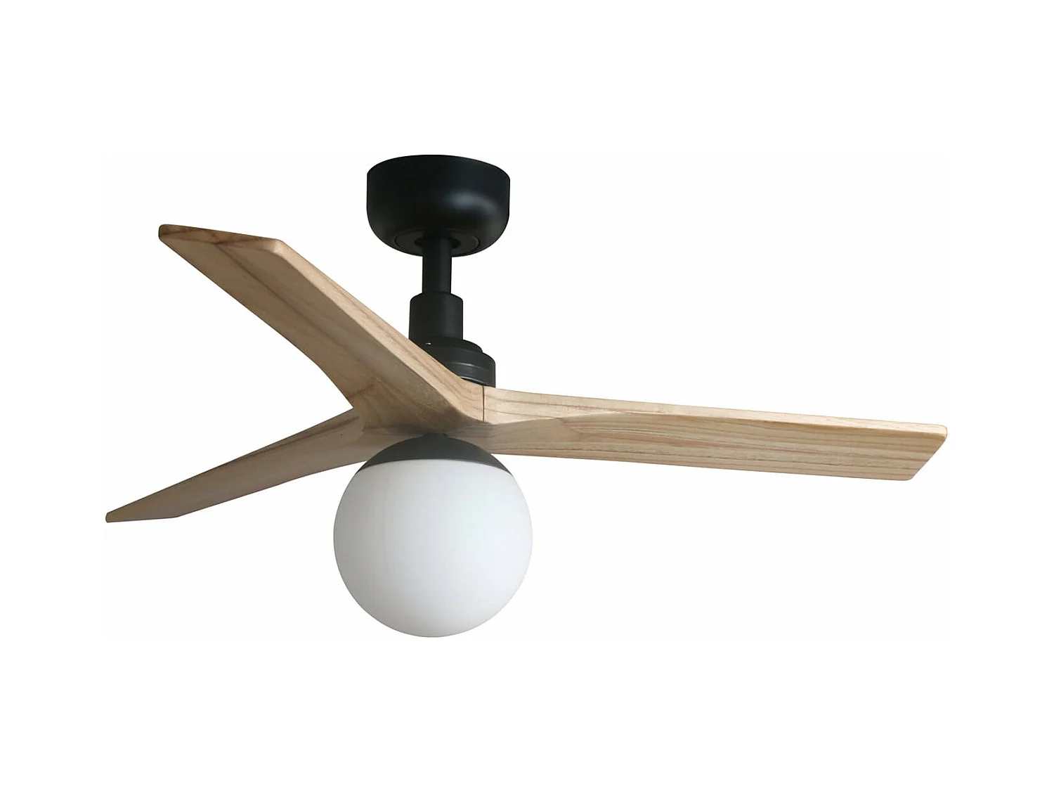 Ventilateur KLIM S DC E27 noir/bois de chêne