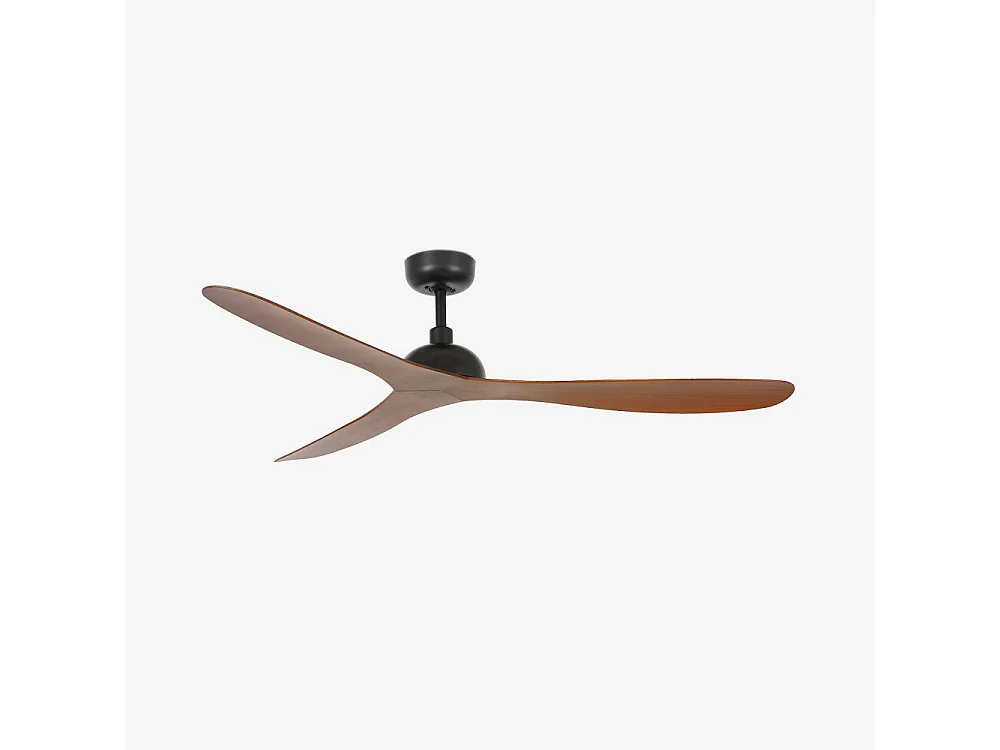Faro Barcelona - Gotland L Zwart/Houten Plafondventilator - Stille DC-motor, Geen licht, Afstandsbediening, 6 snelheden