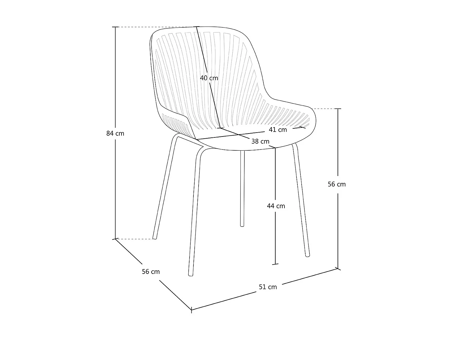 Sedia da pranzo, sedia da giardino - Venice (2 pz)