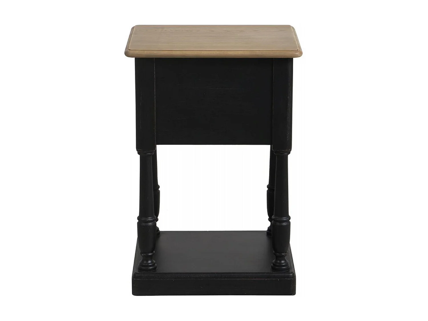 Table de chevet 2 tiroirs Bois Noir - Manoir Interior's