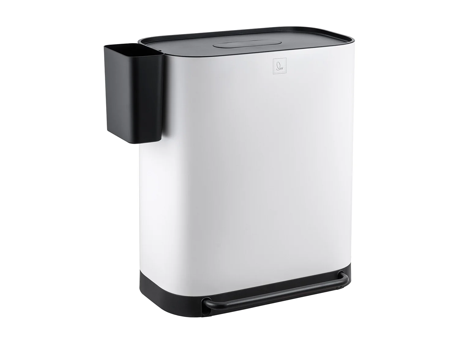 SVITA MLT2X30 Poubelle à pédale 60l 2 compartiments avec couvercle blanc