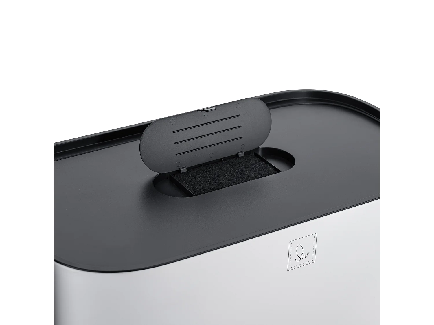 SVITA MLT2X30 Poubelle à pédale 60l 2 compartiments avec couvercle blanc