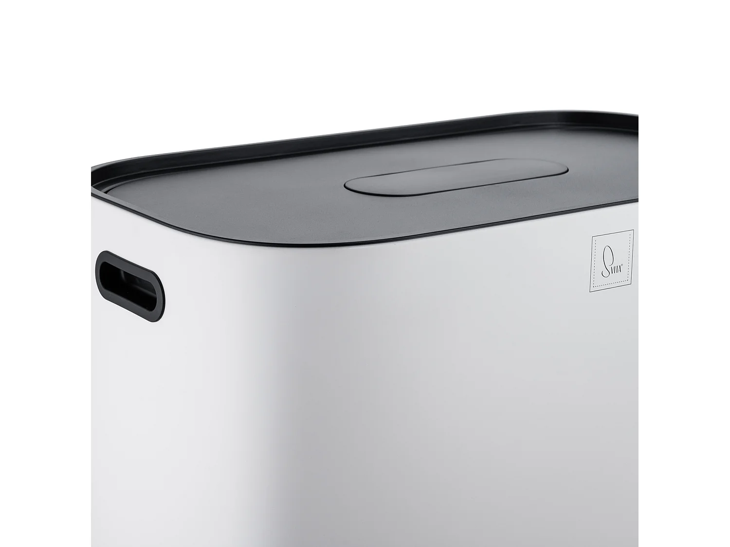 SVITA MLT2X30 Poubelle à pédale 60l 2 compartiments avec couvercle blanc