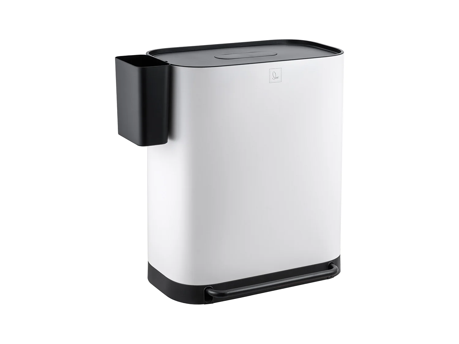 SVITA MLT2X30 Poubelle à pédale 60l 2 compartiments avec couvercle blanc