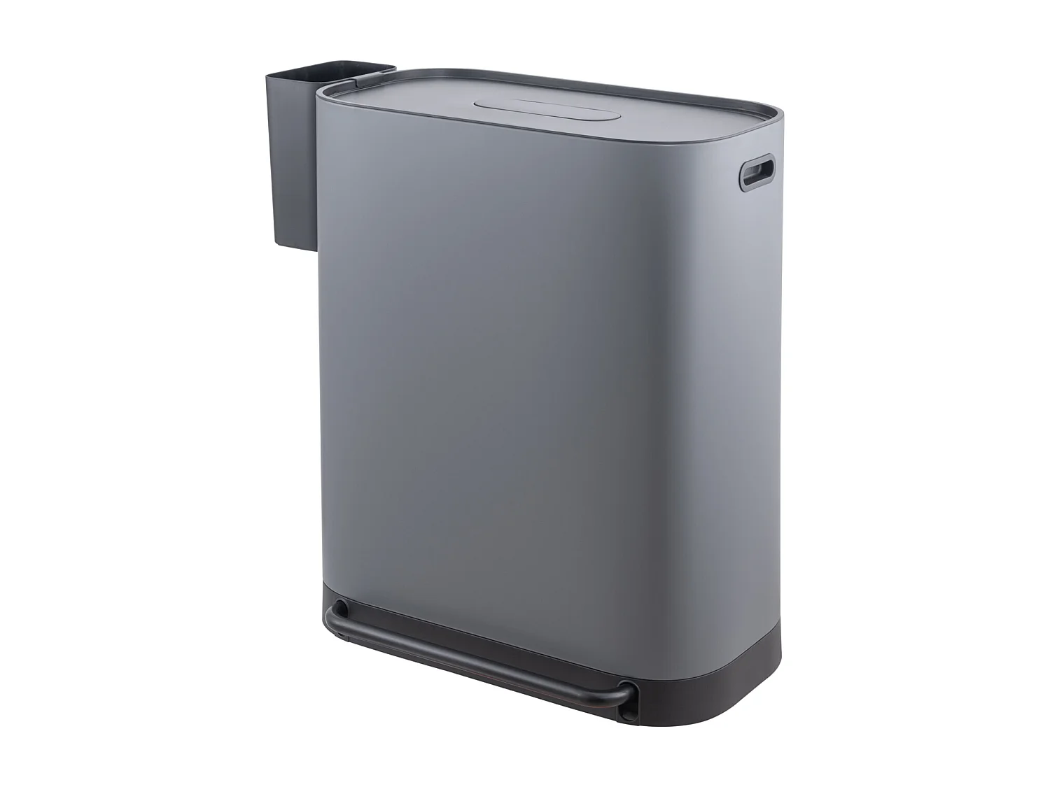 SVITA MLT2X30 Poubelle à pédale 60l 2 compartiments avec couvercle gris