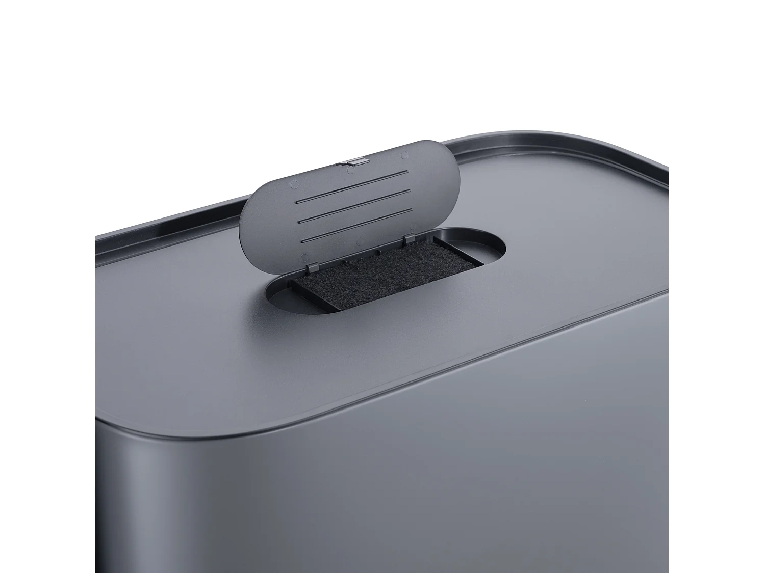 SVITA MLT2X30 Poubelle à pédale 60l 2 compartiments avec couvercle gris