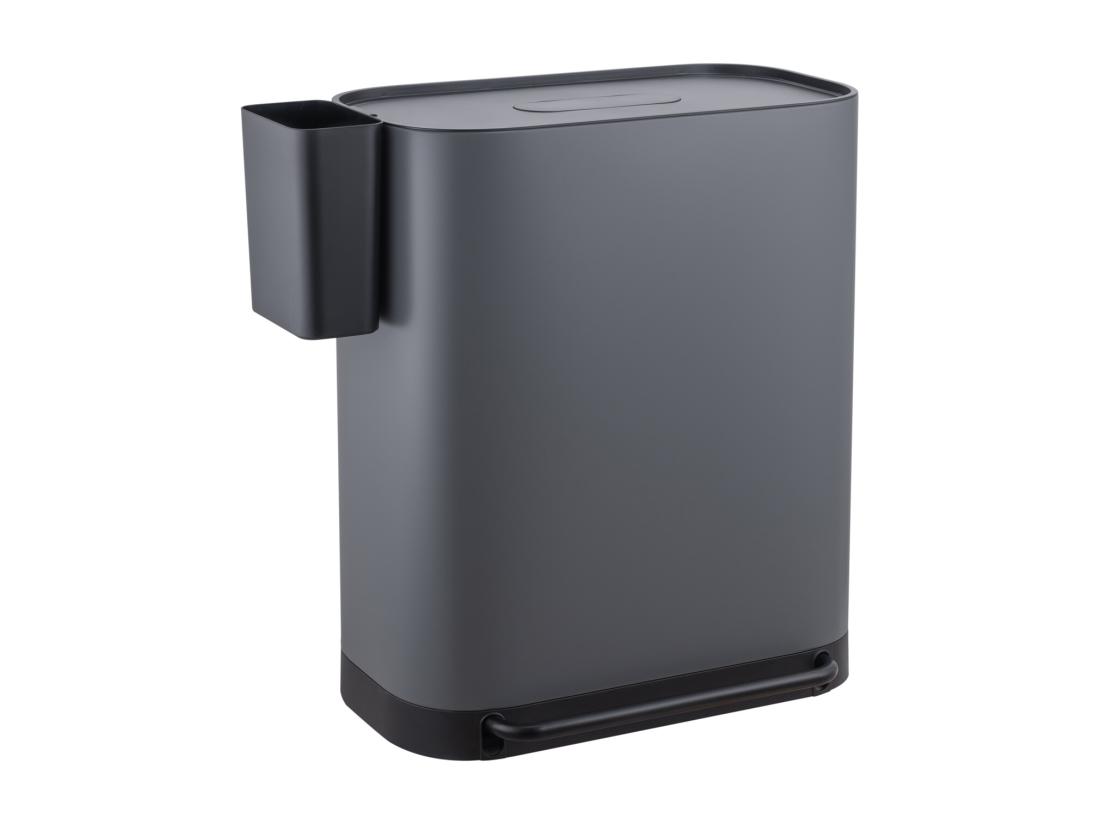 vente unique SVITA MLT2X30 Poubelle à pédale 60l 2 compartiments avec couvercle gris