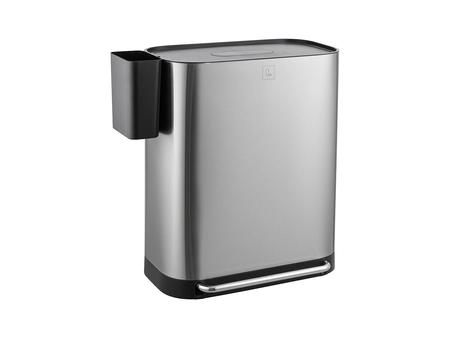 SVITA MLT2X30 Poubelle à pédale 60l 2 compartiments avec couvercle argent