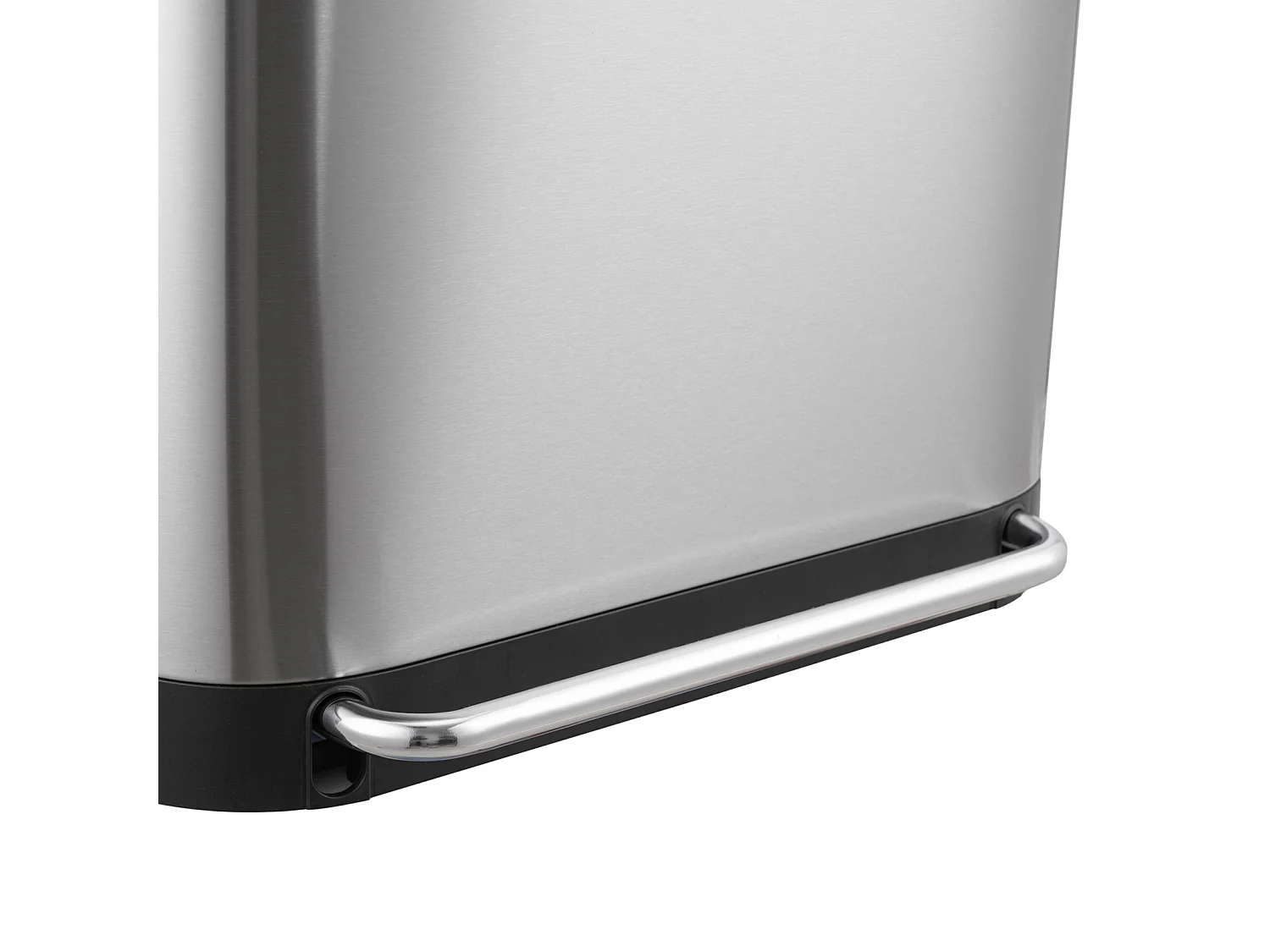 SVITA MLT2X30 Poubelle à pédale 60l 2 compartiments avec couvercle argent